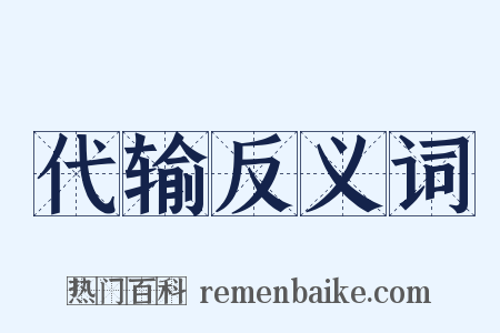 代输反义词是什么意思的图片